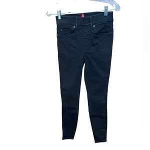 SPANX 20278R Ankle Jeans Leggings XS Jegging Clean Black Pull On Stretch Shaping